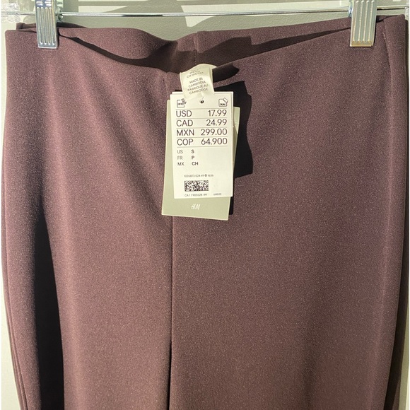 H&M- maroon flare trouser - Picture 2 of 3